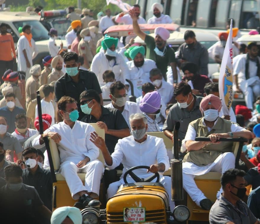 संगरूर पहुंची राहुल की ‘खेती बचाओ यात्रा’, कैप्टन बोले- कानून बदला जा सकता है, कोशिश तो करें 2 kheti bchao