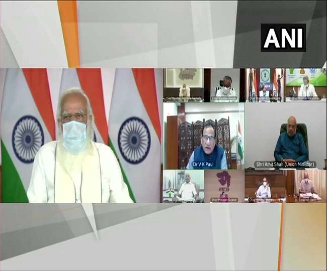 मुख्यमंत्रियों के साथ बैठक में प्रधानमंत्री ने किया आग्रह, जरूरी दवाइयों की ब्लैक मार्केटिंग पर सख्त हों राज्य 22 23 04 2021 pmmodi meetingcm 21583842