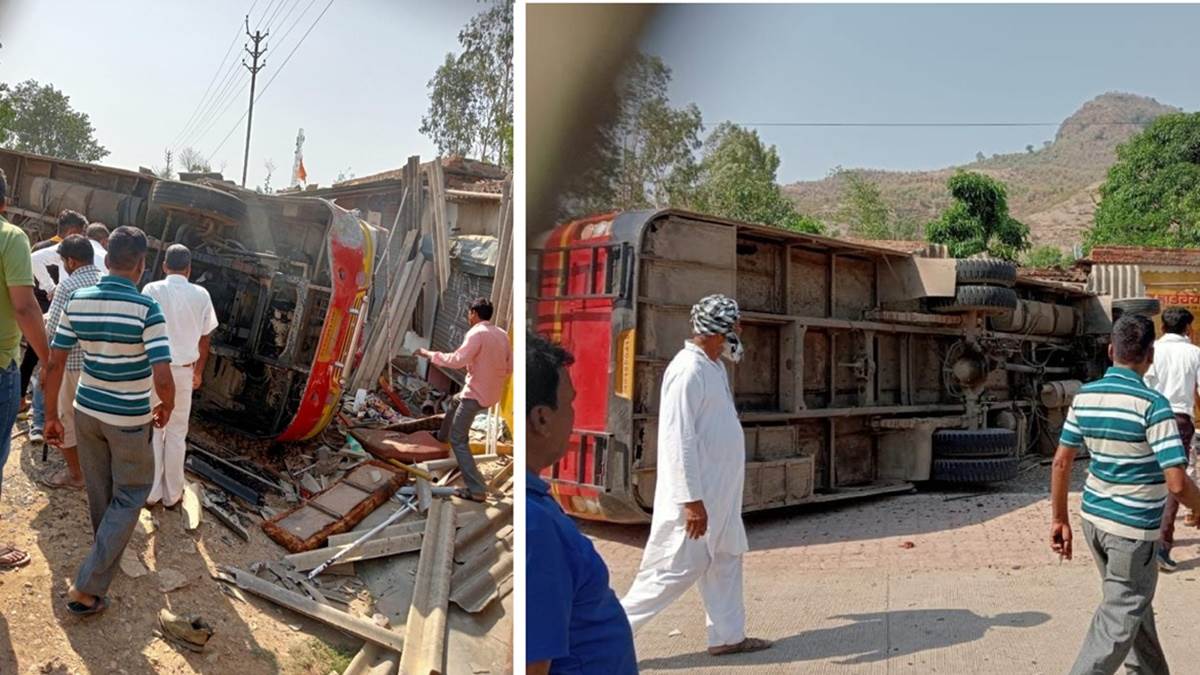 12 05 2023 satna bus overturn