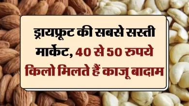 भारत में काजू और बादाम 40 से 50 रुपये में 1 किलो मिलते है जानिए किस जिले में मिलते है