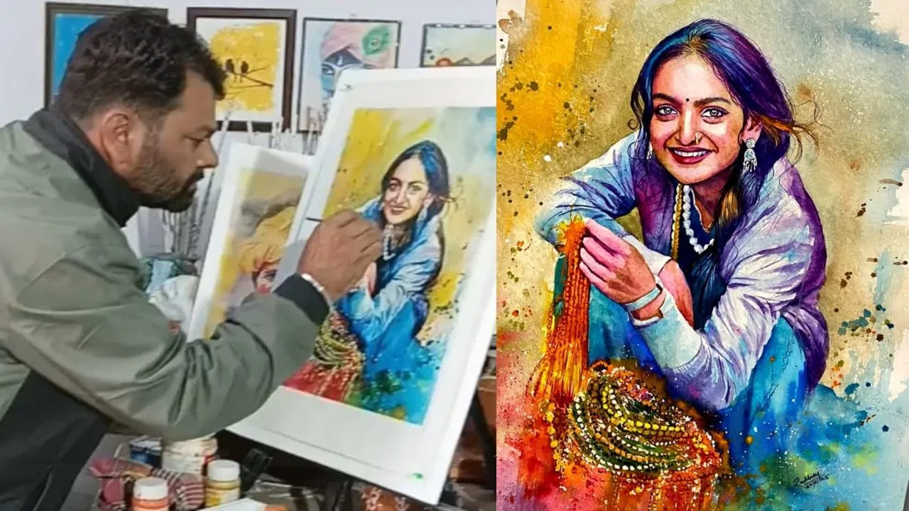 महाकुंभ की मोनालिसा पेंटिंग: राजस्थान के आर्ट टीचर की रचना ने पूरे देश में मचाया धूम