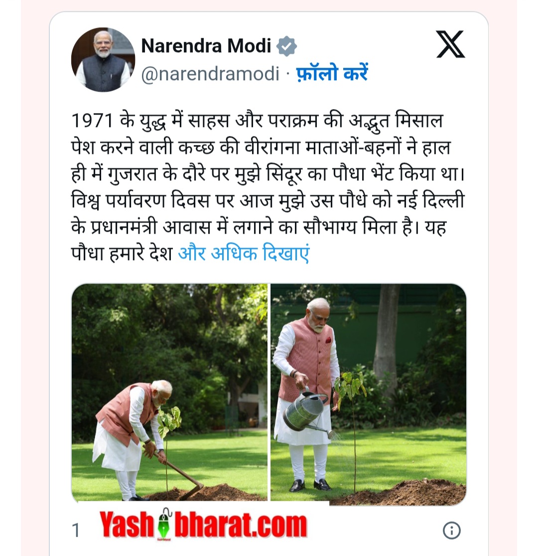 Bixa orellana: वीरांगनाओं का तोहफा… पीएम मोदी ने लगाया 'सिंदूर' का पौधा, कहा- ये सौभाग्य की बात है 23 Screenshot 20250605 145557 Chrome