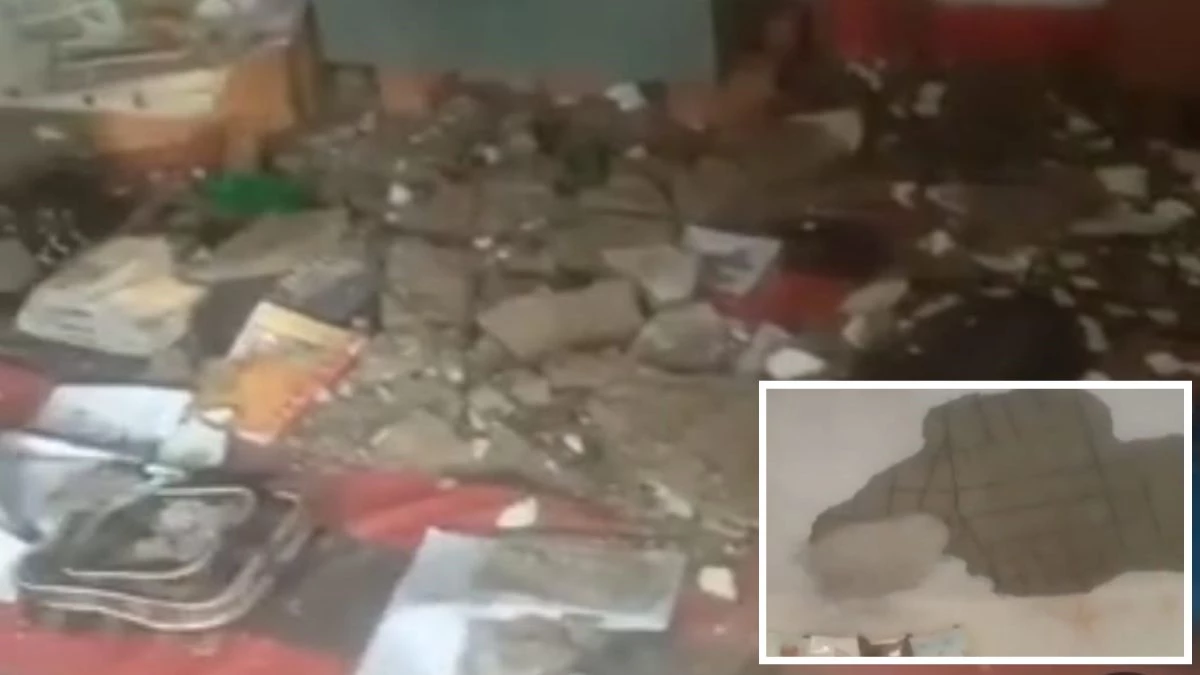 मध्य प्रदेश के शहडोल में सरकारी स्कूल की छत गिरी, हादसे में बाल-बाल बचे छात्र