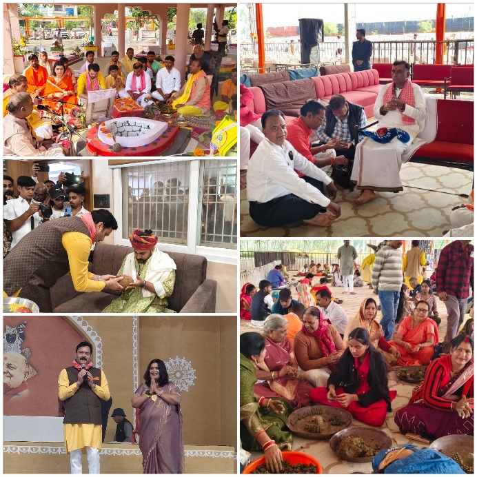 दद्दा धाम में प्राण प्रतिष्ठा महोत्सव का शुभारंभ: पहले दिन शिवलिंग निर्माण और महारुद्राअभिषेक, भजन गायिका संजो बघेल ने दी प्रस्तुति 22 Picsart 25 11 09 16 15 32 415