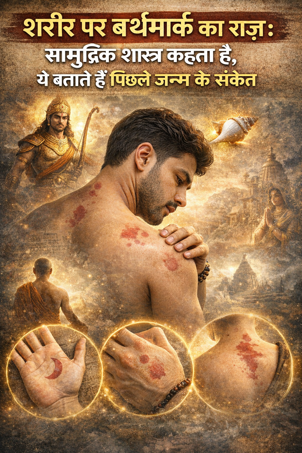 शरीर पर बर्थमार्क का राज़: सामुद्रिक शास्त्र कहता है, ये बताते हैं पिछले जन्म के संकेत