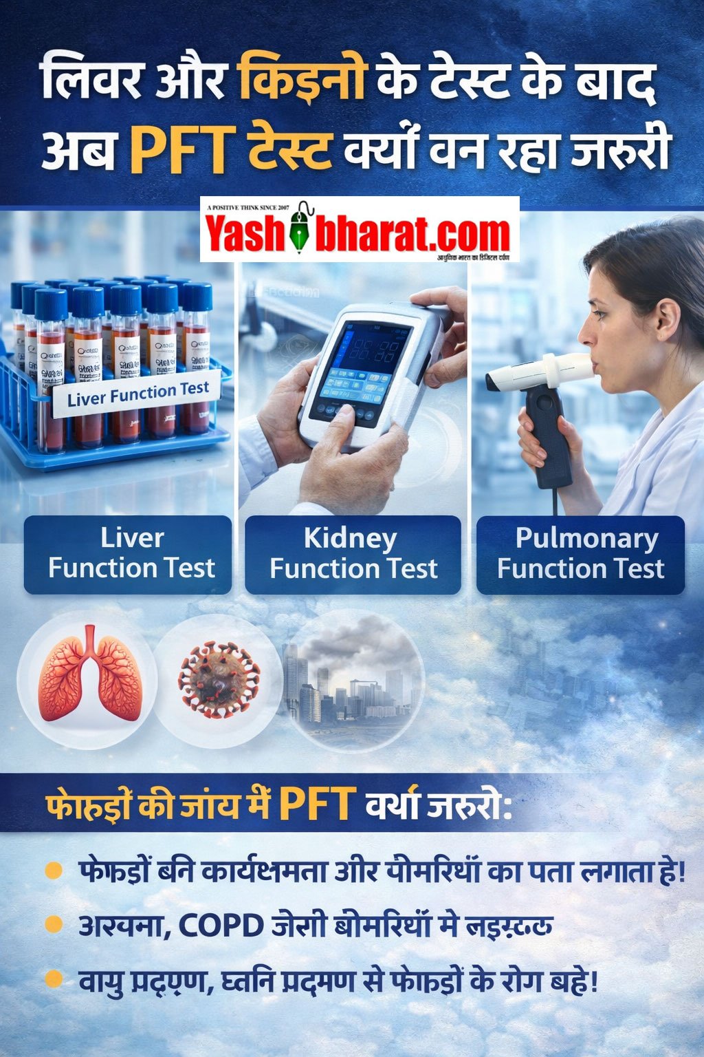 लिवर और किडनी के टेस्ट के बाद अब PFT टेस्ट क्यों बन रहा जरूरी