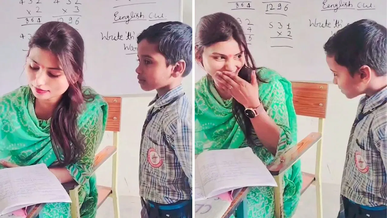 प्योर मासूमियत का धमाल: क्लासरूम में टीचर को सरेआम Kiss करने वाला बच्चा वायरल, नेटिजन्स हो गए कायल