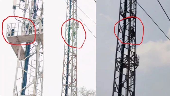 40 फीट टावर पर चढ़ा प्यार का जूनून: युवक ने धमकी दी, फिर भी युवती नहीं मानी