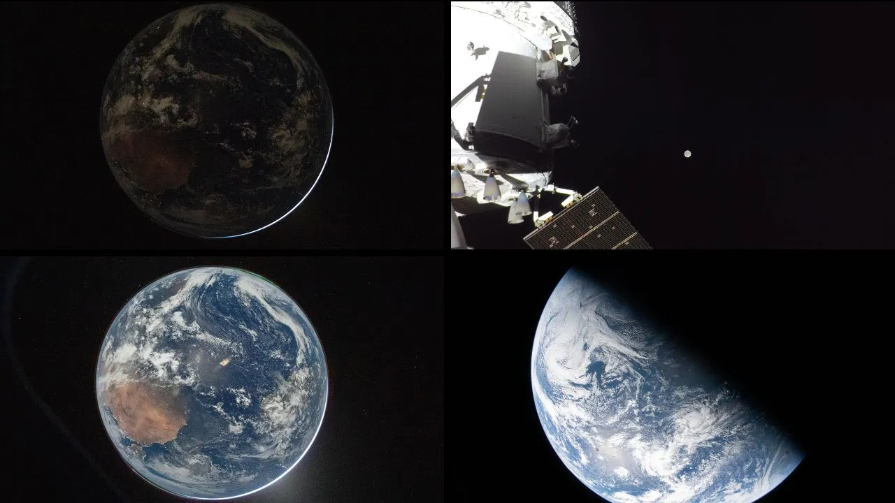 NASA Artemis-2: चांद से पृथ्वी की अद्भुत तस्वीरें, अरोरा और रात की रोशनी दिखाई दी