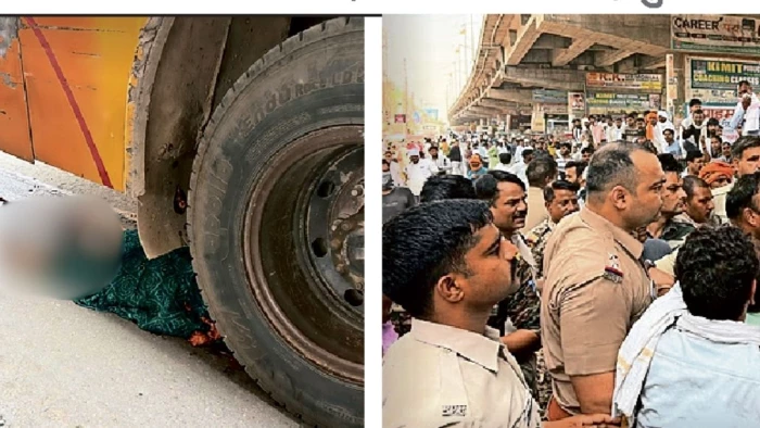 तेज रफ्तार बस की टक्कर से सड़क पार कर रही 50 वर्षीय महिला की दर्दनाक मौत, 30 मीटर तक घसीटी गई 22 बैरियर चौराहा पर भीषण सड़क हादसा, बस की टक्कर से महिला की दर्दनाक मौत; 30 मीटर तक घसीटती चली गई, चालक फरार, लोगों में आक्रोश