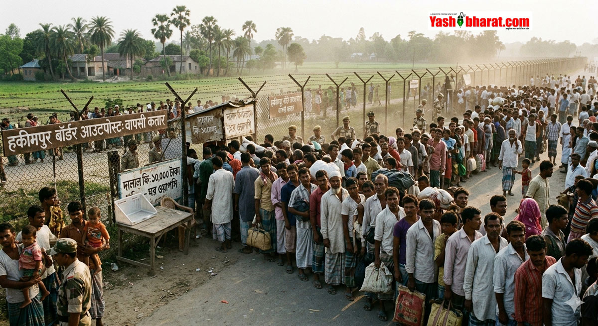 Bengal Bangladeshi Infiltration: सीएम शुभेंदु अधिकारी के एक्शन से डर-बॉर्डर पर लगी बांग्लादेशी घुसपैठियों की कतार, ₹10-10 हजार देकर कर रहे हैं 'घर वापसी' 22 Bengal Bangladeshi Infiltration: सीएम शुभेंदु अधिकारी के एक्शन से डर-बॉर्डर पर लगी बांग्लादेशी घुसपैठियों की कतार, ₹10-10 हजार देकर कर रहे हैं 'घर वापसी'