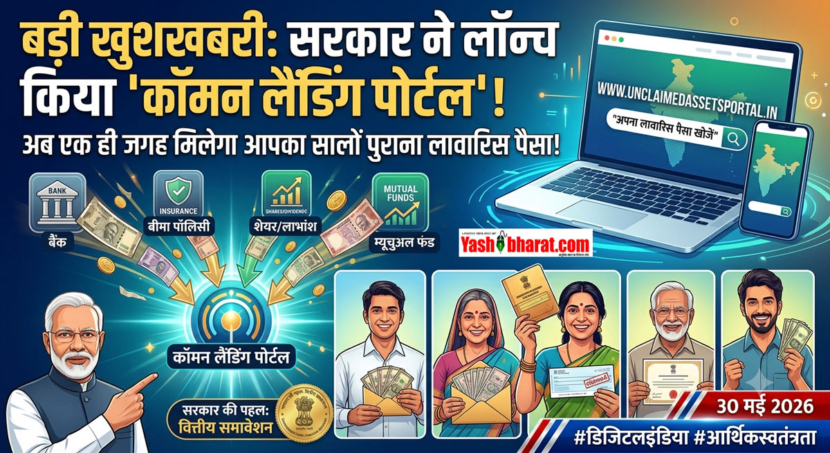 Unclaimed Assets Portal: करोड़ों लोगों के लिए बड़ी खुशखबरी- सरकार ने लॉन्च किया 'कॉमन लैंडिंग पोर्टल'; अब एक ही जगह मिलेगा आपका सालों पुराना लावारिस पैसा