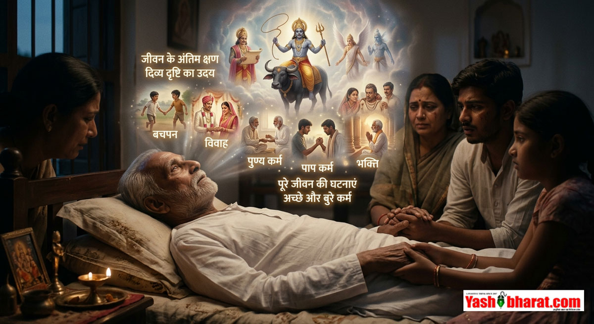 गरुड़ पुराण: मृत्यु से ठीक 5 मिनट पहले इंसान क्या-क्या देखता है? चाहकर भी मुंह से क्यों नहीं निकलता एक शब्द? 22 गरुड़ पुराण: मृत्यु से ठीक 5 मिनट पहले इंसान क्या-क्या देखता है? चाहकर भी मुंह से क्यों नहीं निकलता एक शब्द?