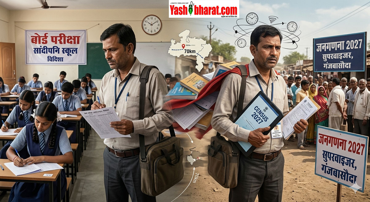 एक तरफ जनगणना, दूसरी तरफ बोर्ड परीक्षा: विदिशा में शिक्षक बने 'सुपरमैन', परीक्षा केंद्र और फील्ड के बीच चकराया सिर