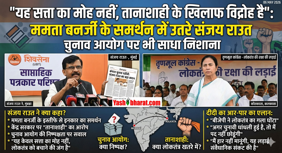 यह सत्ता का मोह नहीं, तानाशाही के खिलाफ विद्रोह है": ममता बनर्जी के समर्थन में उतरे संजय राउत, चुनाव आयोग पर भी साधा निशाना