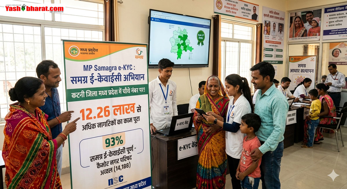 MP Samagra e-KYC: समग्र ई-केवाईसी में कटनी जिला मध्य प्रदेश में चौथे नंबर पर, 12.26 लाख से अधिक नागरिकों का काम पूरा