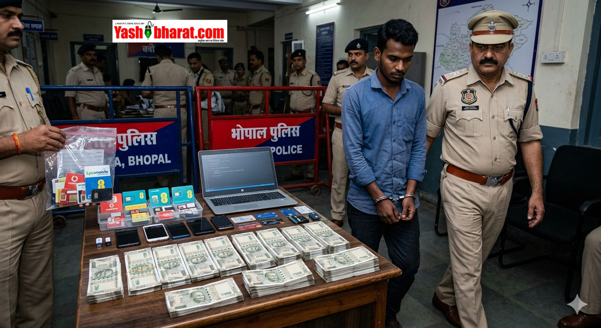 भोपाल में नकली नोटों के बड़े रैकेट का पर्दाफाश: बंगाल के रास्ते आ रही थी जाली करेंसी, ₹1.40 लाख के साथ साइबर ठग गिरफ्तार