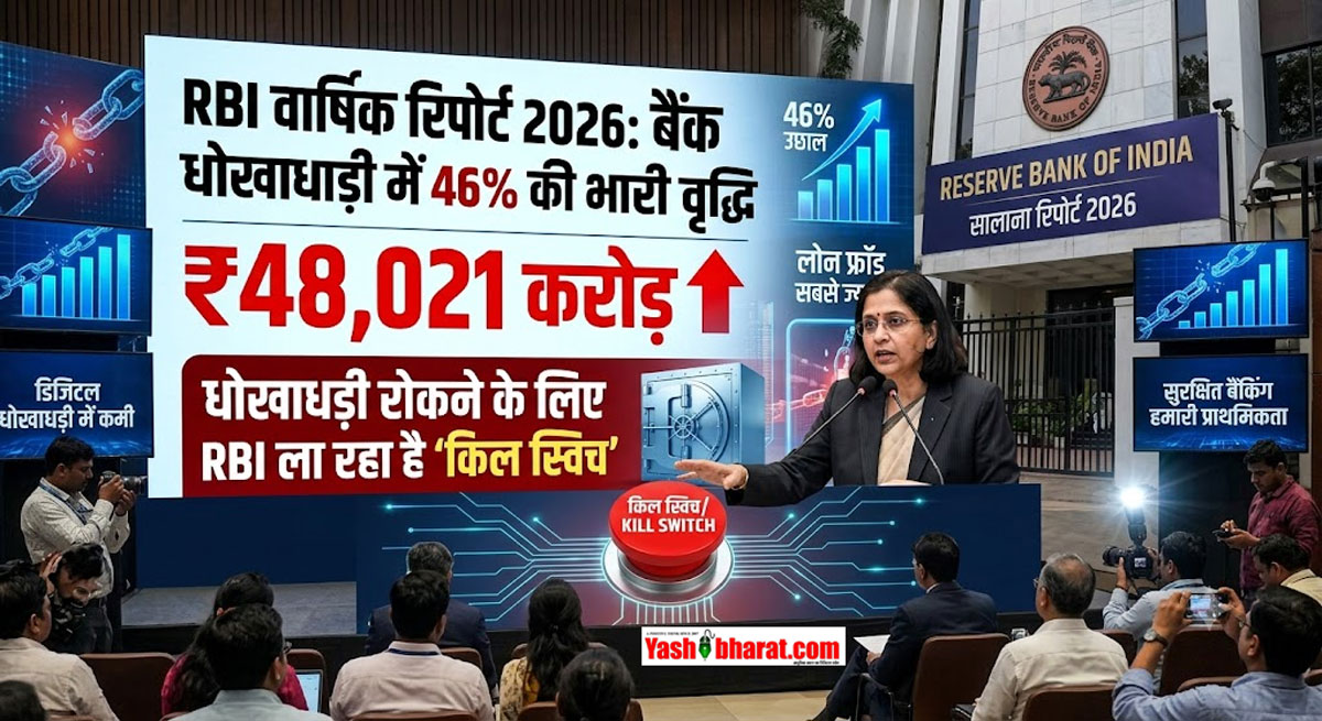 RBI Annual Report 2026: देश के बैंकिंग सिस्टम में मची खलबली; बैंक फ्रॉड की रकम 46% उछलकर ₹48,021 करोड़ पहुंची, RBI ला रहा है 'किल स्विच'