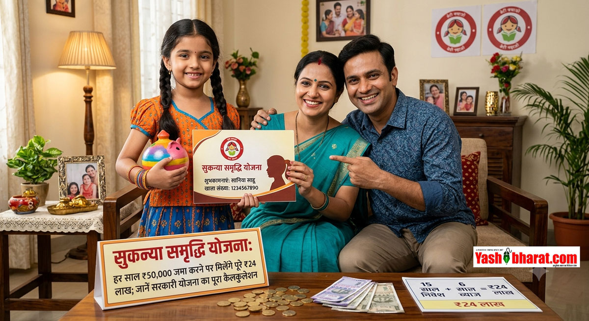 Sukanya Samriddhi Yojana: बेटियों के भविष्य की गारंटी- हर साल ₹50,000 जमा करने पर मिलेंगे पूरे ₹24 लाख; जानें सरकारी योजना का पूरा कैलकुलेशन