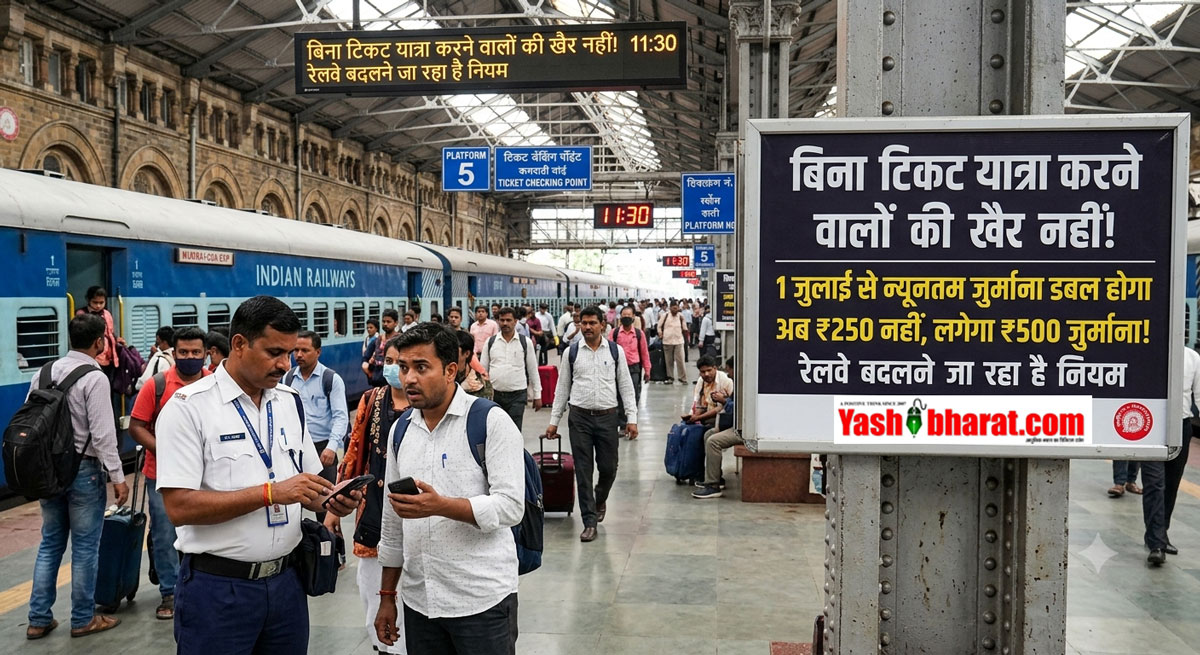 बिना टिकट यात्रा करने वालों की खैर नहीं,1 जुलाई से डबल होगा न्यूनतम जुर्माना, रेलवे बदलने जा रहा है नियम