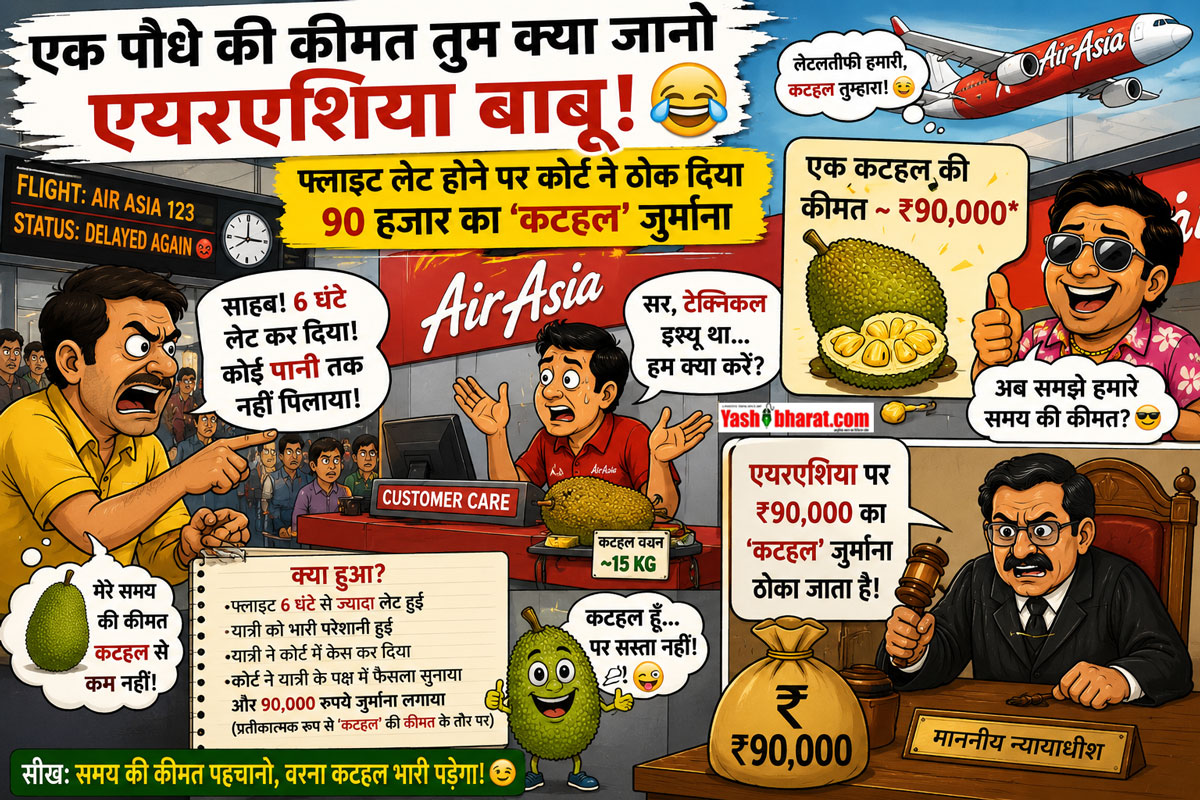 एक पौधे की कीमत तुम क्या जानो एयरएशिया बाबू,फ्लाइट लेट होने पर कोर्ट ने ठोक दिया 90 हजार का 'कटहल' जुर्माना 22 एक पौधे की कीमत तुम क्या जानो एयरएशिया बाबू,फ्लाइट लेट होने पर कोर्ट ने ठोक दिया 90 हजार का 'कटहल' जुर्माना