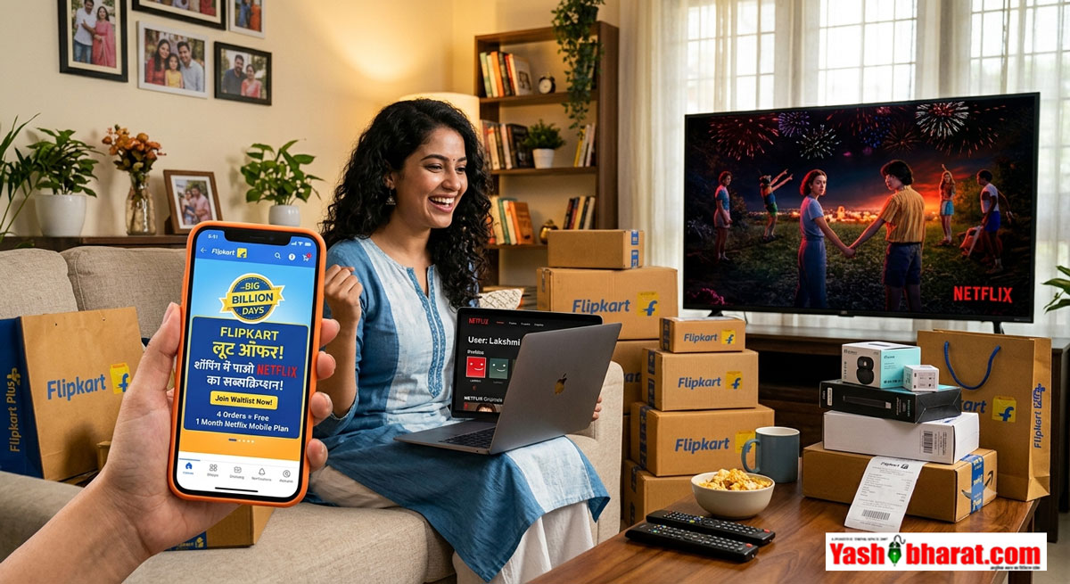 Flipkart लूट ऑफर-शॉपिंग करो और मुफ्त में पाओ Netflix का सब्सक्रिप्शन; कंपनी लाई धांसू स्कीम, बस पूरी करनी होगी ये 1 छोटी शर्त