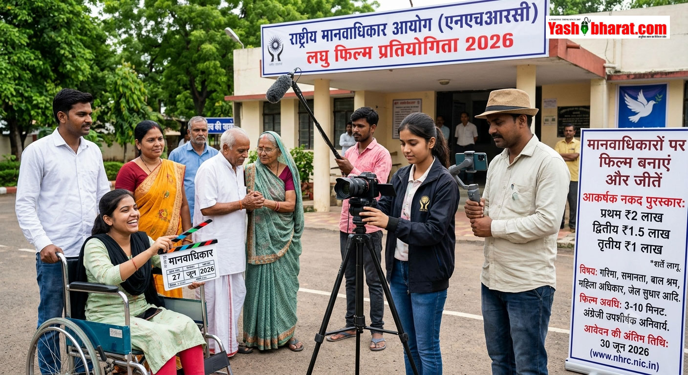 NHRC लघु फिल्म प्रतियोगिता: मानवाधिकारों पर फिल्म बनाकर जीतें ₹2 लाख तक का इनाम, 30 जून तक करें आवेदन