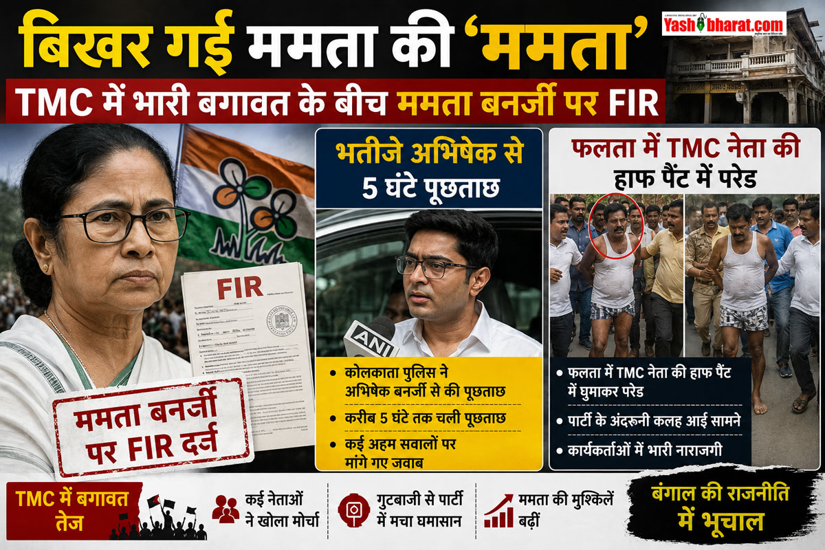 बिखर गई ममता की 'ममता'- TMC में भारी बगावत के बीच ममता बनर्जी पर FIR, भतीजे अभिषेक से 5 घंटे पूछताछ, फलता में टीएमसी नेता की हाफ पैंट में परेड 22 बिखर गई ममता की 'ममता'- TMC में भारी बगावत के बीच ममता बनर्जी पर FIR, भतीजे अभिषेक से 5 घंटे पूछताछ, फलता में टीएमसी नेता की हाफ पैंट में परेड