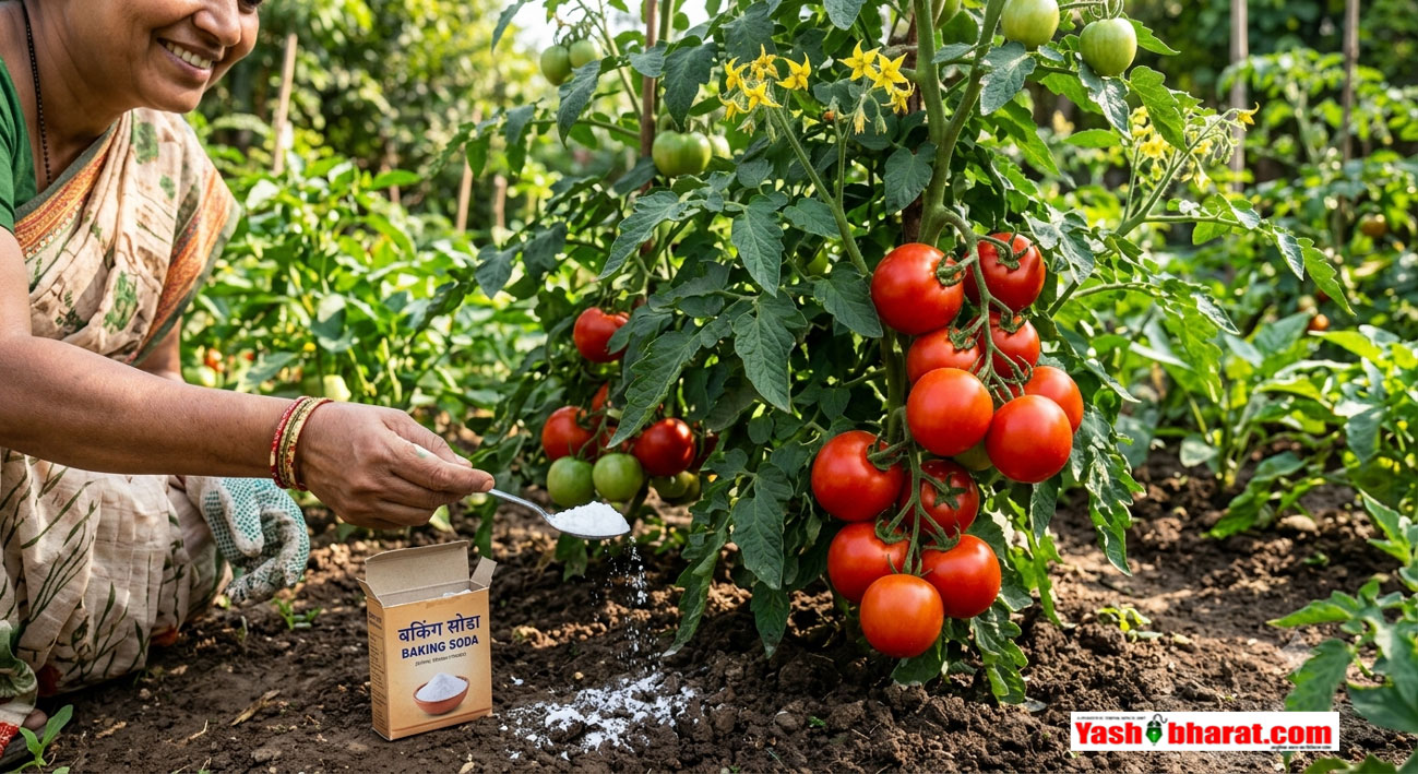 Tamatar Gardening Tips: टमाटर के पौधे में डालें बस 1 चम्मच बेकिंग सोडा, फिर देखें कमाल; फल भी होंगे दोगुने मीठे और कीड़े-फंगस का हो जाएगा पूरी तरह सफाया 22 Tamatar Gardening Tips: टमाटर के पौधे में डालें बस 1 चम्मच बेकिंग सोडा, फिर देखें कमाल; फल भी होंगे दोगुने मीठे और कीड़े-फंगस का हो जाएगा पूरी तरह सफाया