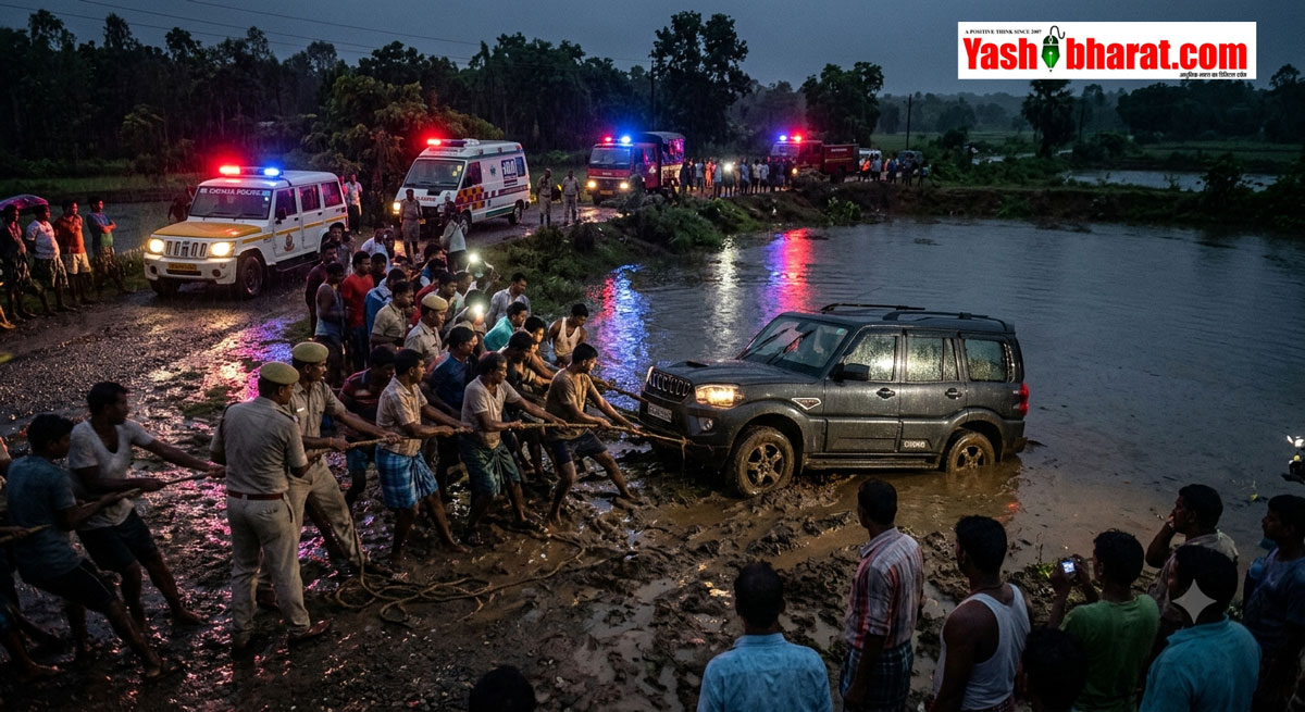 ओडिशा में सड़क हादसा: मोड़ पर अनियंत्रित होकर पानी में समाई XUV कार; डोर लॉक होने से तड़प-तड़पकर बुझीं 5 बारातियों की जिंदगी