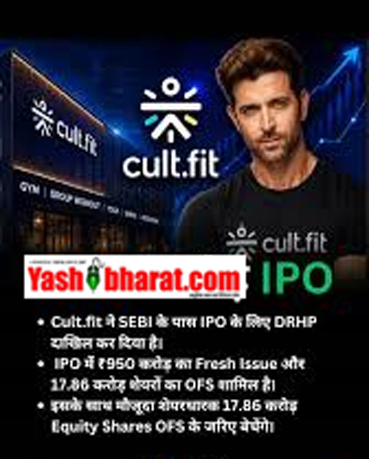 बाजार में उतरेगा ऋतिक रोशन का पसंदीदा फिटनेस ब्रांड Cult.fit! IPO के जरिए हिस्सेदारी बेचेंगे 'कृष', जानें क्या है कंपनी का प्लान