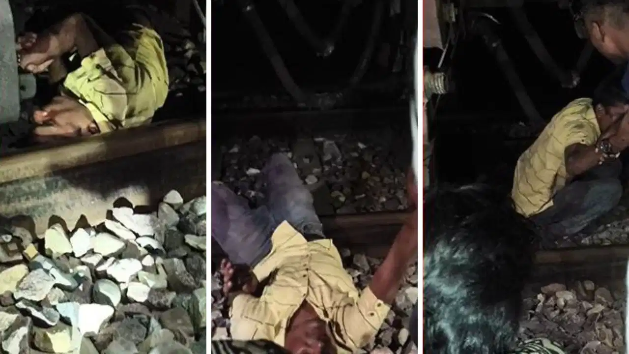 मौत को छूकर टक से वापस आया युवक: हरदोई में चलती ट्रेन के पहियों के नीचे गिरा शराबी; लोको पायलट ने ऐसे रचा 'चमत्कार'