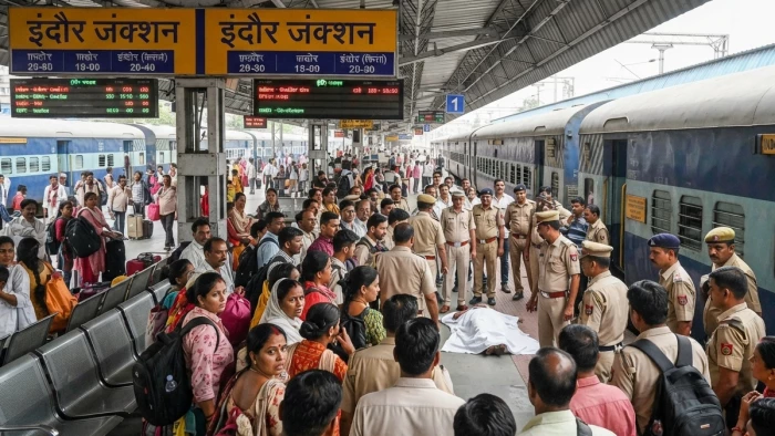 इंदौर रेलवे स्टेशन पर दर्दनाक हादसा: ग्वालियर से आए व्यापारी की ट्रेन से कटकर मौत, प्लेटफार्म नंबर 4 पर मची अफरातफरी