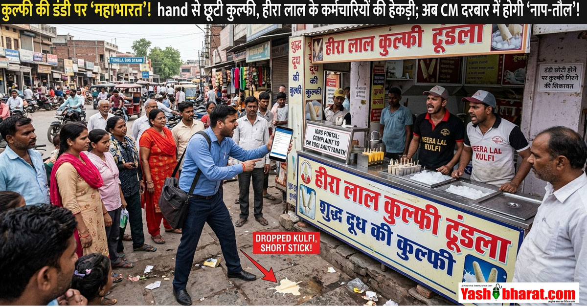 कुल्फी की डंडी पर छिड़ा 'महाभारत': हाथ से छूटी कुल्फी, तो कर्मचारियों ने दिखा दी हेकड़ी; अब मुख्यमंत्री दरबार में होगी हीरा लाल की नाप-तौल