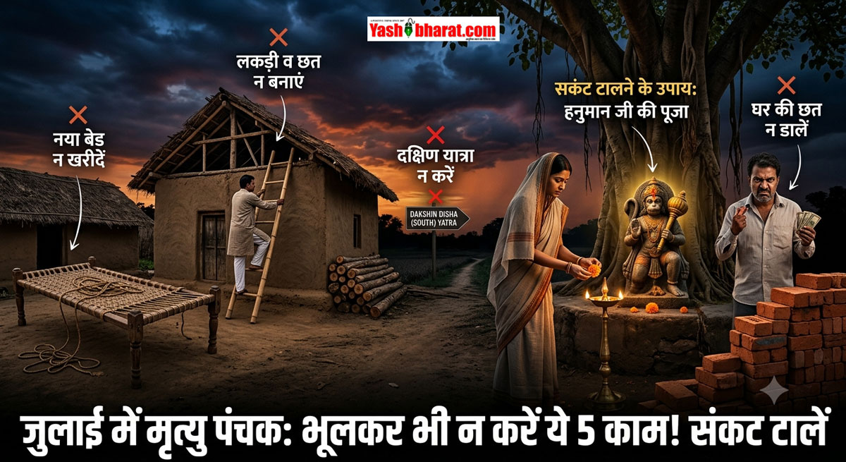 जुलाई में लगेगा सबसे खतरनाक 'मृत्यु पंचक', भूलकर भी न करें ये 5 काम; टालना चाहते हैं संकट तो अपनाएं ये उपाय 22 जुलाई में लगेगा सबसे खतरनाक 'मृत्यु पंचक', भूलकर भी न करें ये 5 काम; टालना चाहते हैं संकट तो अपनाएं ये उपाय