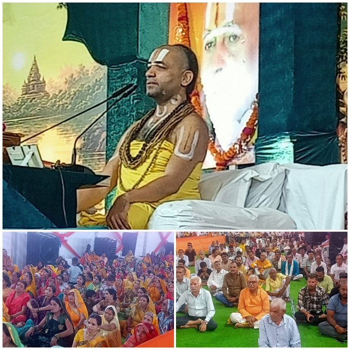 नंद के घर आनंद भयो,जय कन्हैया लाल की जयकारे से गूंजा बालाजी नगर,7दिवसीय श्रीमद्भागवत कथा ज्ञान में श्रीकृष्ण जन्मोत्सव की धूम 22 Picsart 26 08 10 20 52 21 520