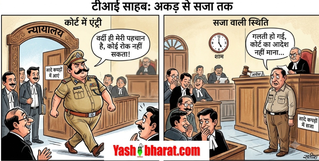 कोर्ट में TI को वर्दी पहनकर आना पड़ा भारी, जज ने सिविल ड्रेस पहनवाकर शाम तक अदालत में खड़ा कराया 23 कोर्ट में TI को वर्दी पहनकर आना पड़ा भारी, जज ने सिविल ड्रेस पहनवाकर शाम तक अदालत में खड़ा कराया