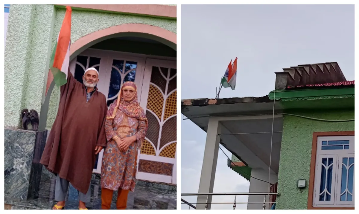 कश्मीर में बदलाव की बयार: लश्कर कमांडर आबिद रमज़ान के माता-पिता ने शोपियां स्थित घर पर फहराया तिरंगा