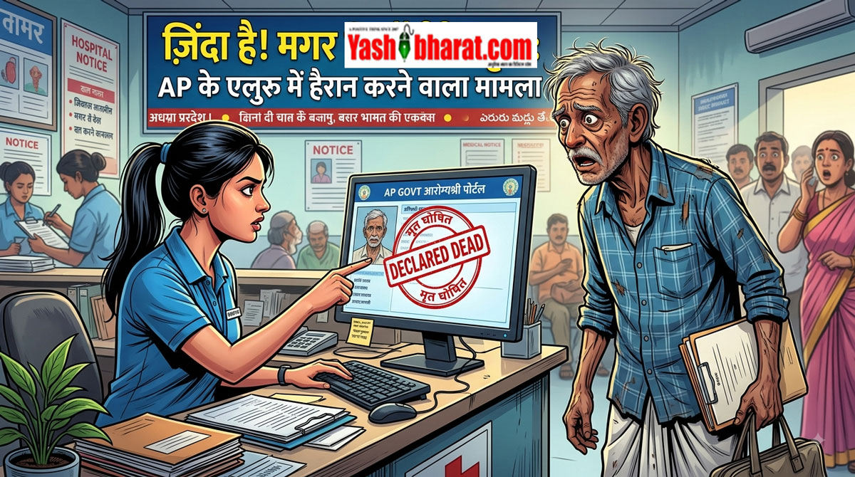 जीते-जी 'मरा' साबित हुआ व्यक्ति- AP के एलुरु में ऑपरेशन कराने अस्पताल पहुंचे मरीज को मिली खुद के मृत होने की खबर 22 जीते-जी 'मरा' साबित हुआ व्यक्ति- AP के एलुरु में ऑपरेशन कराने अस्पताल पहुंचे मरीज को मिली खुद के मृत होने की खबर
