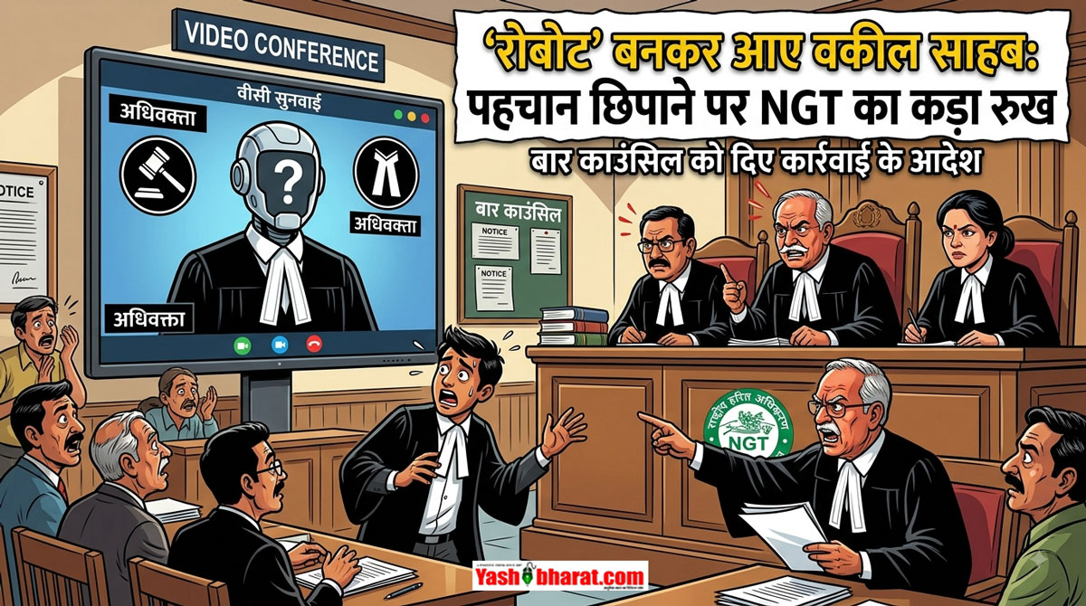 कोर्ट की सुनवाई में 'रोबोट' बनकर आए वकील साहब- पहचान छिपाने पर भड़का एनजीटी; बार काउंसिल को दिए कार्रवाई के आदेश