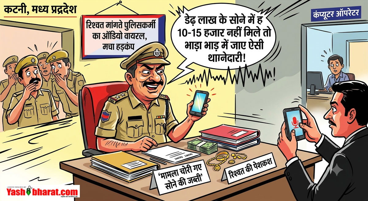 '1.5 लाख के सोने में 10-15 हजार न मिले तो भाड़ में जाए ऐसी थानेदारी': मुरैना में पुलिसकर्मी का रिश्वत मांगते ऑडियो वायरल, मचा हड़कंप