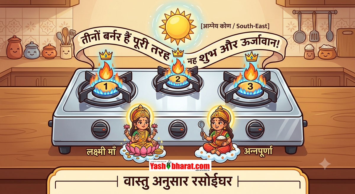 3 Burner Gas Stove Vastu: क्या रसोईघर में 3 बर्नर वाला गैस चूल्हा रखना शुभ होता है? जानिए क्या कहता है वास्तु शास्त्र