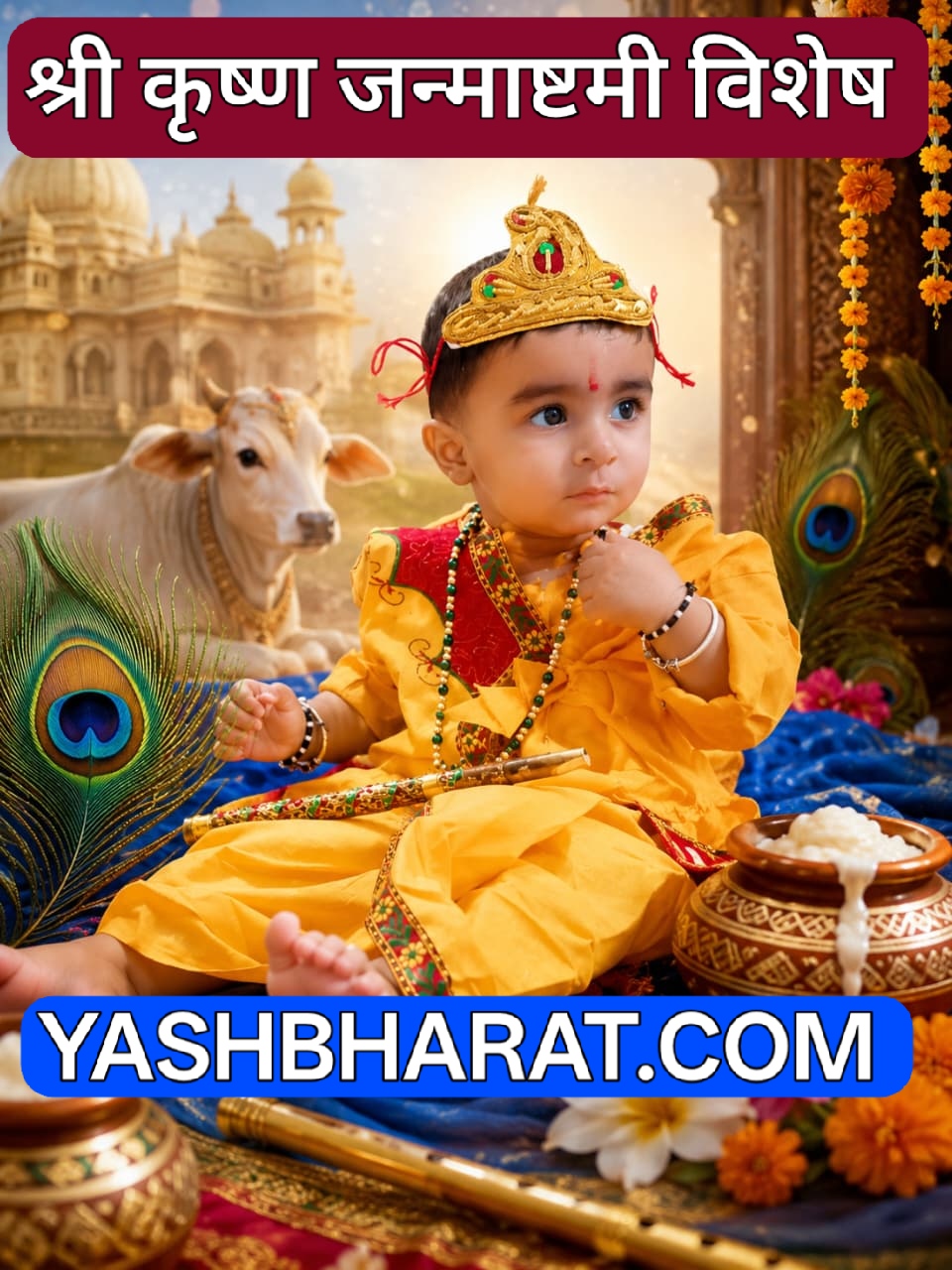 मेरे कान्हा — जन्माष्टमी विशेष, मोरपंख, मुकुट और बांसुरी से आगे—बच्चों के मन में कान्हा के संस्कार बोने का अवसर 22 IMG 20260904 161747