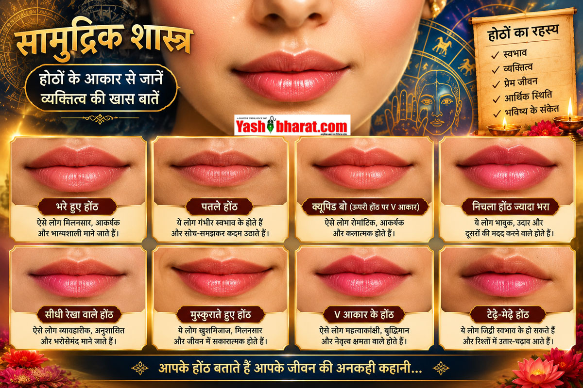 सामुद्रिक शास्त्र: होंठों की बनावट से जानें व्यक्ति का स्वभाव, जानें आपके होंठ क्या कहते हैं आपके बारे में 22 lips shep hont ka aakar bat