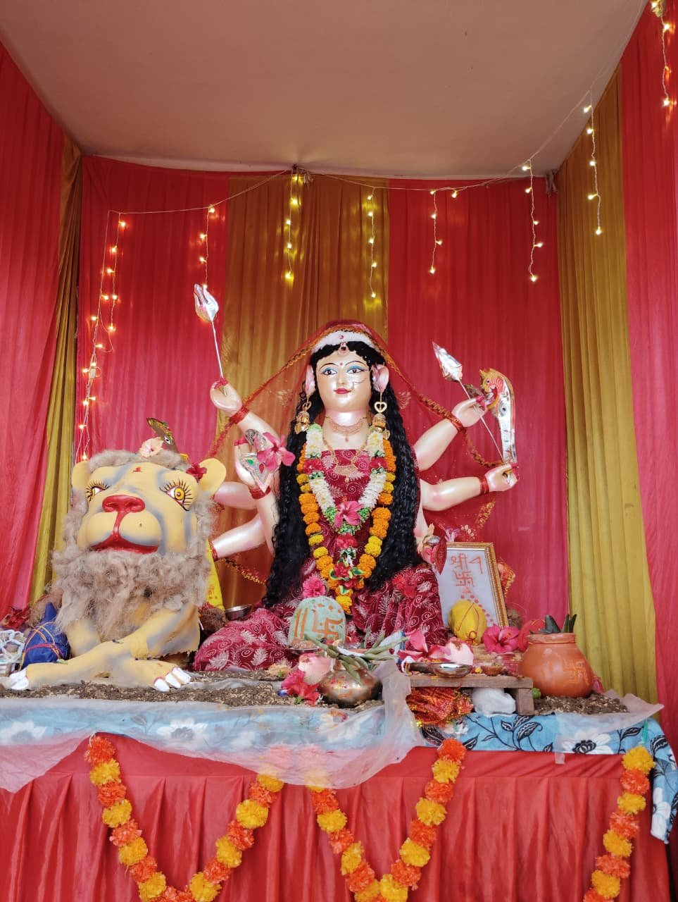 झिंझरी-अमकुही रोड पर गर्ग निवास में मां भवानी की भव्य स्थापना, नवरात्र में उमड़ रहे श्रद्धालु,20 वर्षों से चली आ रही धार्मिक परंपरा, दसवें दिन होगा विशाल भंडारा 4 IMG 20261015 WA0064
