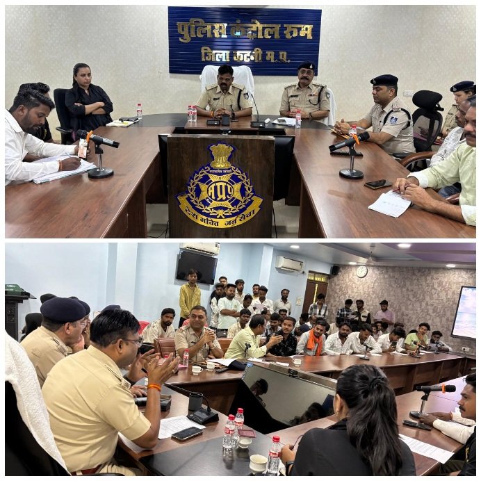 त्योहारों पर मनमानी नहीं चलेगी, नियम तोड़े तो डीजे संचालकों पर होगी कार्रवाई,एएसपी कमल मौर्य ने ली डीजे संचालकों की बैठक, सभी से भरवाए घोषणा पत्र 2 Picsart 26 10 15 18 13 20 590
