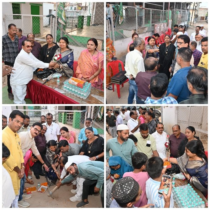 अहमद नगर में 80 लाख रुपये के विकास कार्यों का भूमिपूजन, बनेगी सीसी रोड और आंगनबाड़ी भवन,महापौर प्रीति सूरी और पार्षद उमेंद्र अहिरवार की मौजूदगी में हुआ शुभारंभ, निर्माण कार्यों की गुणवत्ता से समझौता नहीं करने के निर्देश 10 Picsart 26 10 16 00 06 36 031