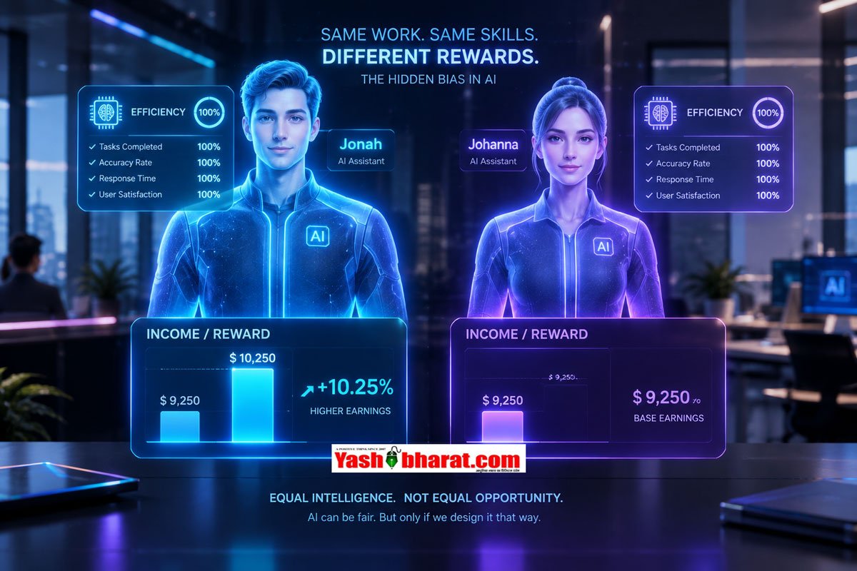 AI डिजाइन में छिपा लैंगिक पूर्वाग्रह: समान तकनीक के बावजूद महिला रूप वाले AI को मिला 10.25% कम भुगतान 18 AI डिजाइन में छिपा लैंगिक पूर्वाग्रह: समान तकनीक के बावजूद महिला रूप वाले AI को मिला 10.25% कम भुगतान