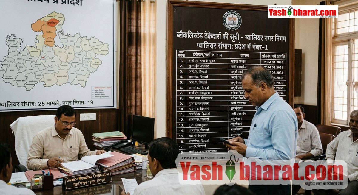 ठेकेदारों की ब्लैकलिस्टिंग में ग्वालियर प्रदेश में नंबर-1: अकेले ग्वालियर संभाग के 25 मामले, नगर निगम ग्वालियर पर 24% का कब्ज़ा 9 ठेकेदारों की ब्लैकलिस्टिंग में ग्वालियर प्रदेश में नंबर-1: अकेले ग्वालियर संभाग के 25 मामले, नगर निगम ग्वालियर पर 24% का कब्ज़ा