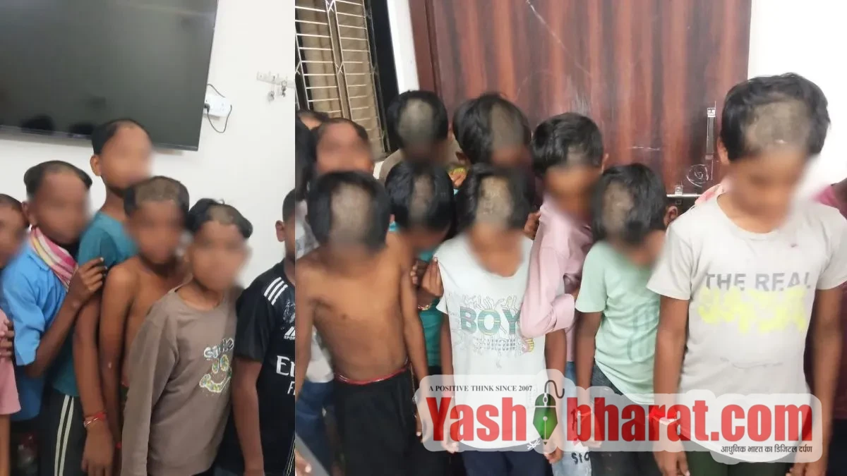 महाराष्ट्र के चंद्रपुर में आश्रमशाला की शर्मनाक करतूत: बच्चों को भागने से रोकने के लिए काटे आधे बाल, तस्वीरें वायरल होने पर रात भर चला मुंडन